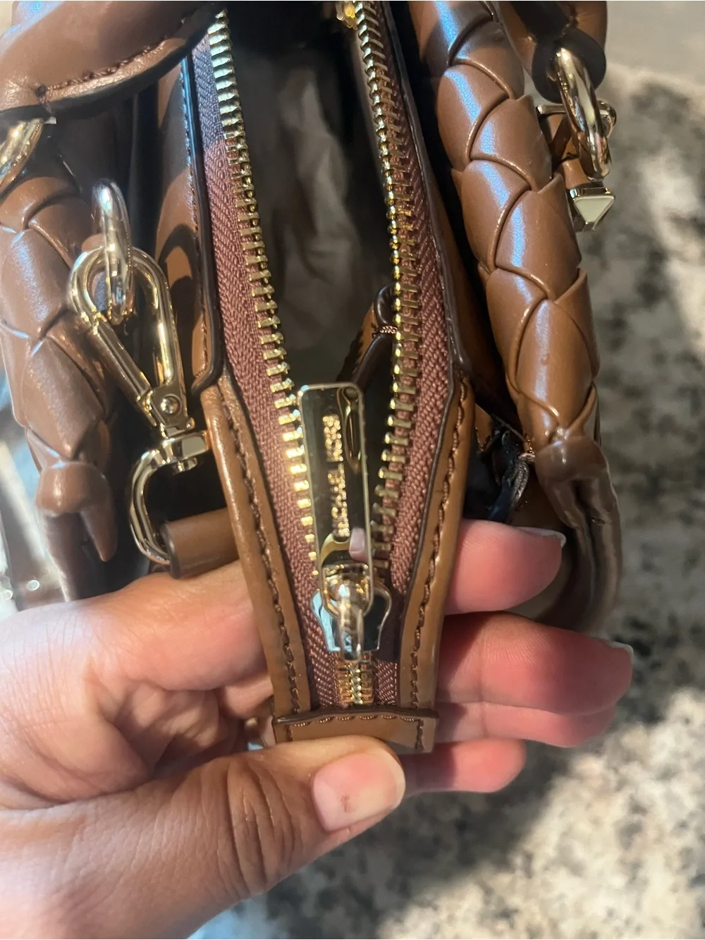 Michael Kors Caramel Quilted Shoulder Bag